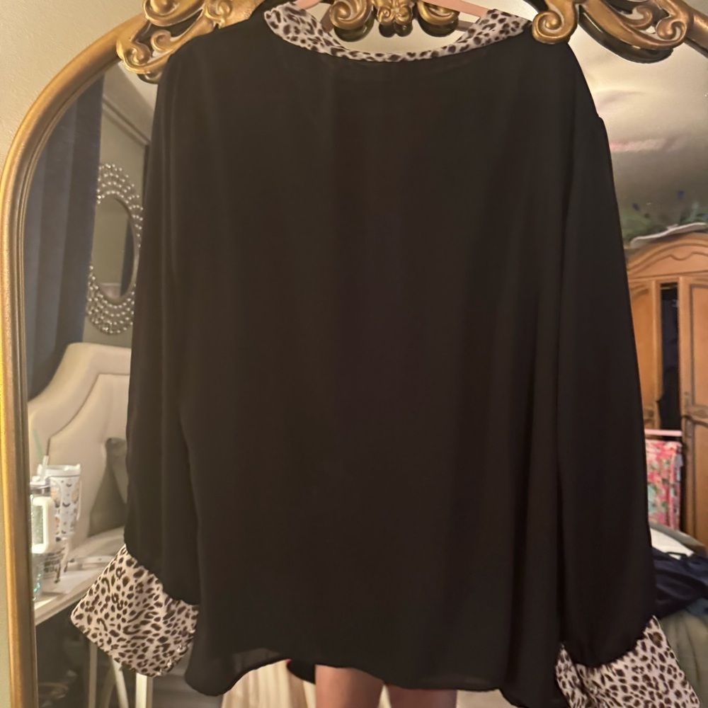 SHEIN animal print plush size blouse 2x - Picture 5 of 6